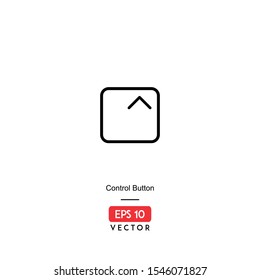 Control Button Icon. Computer Hardware Isolated On White Background. With Line Style. Mac Keys Icon. EPS10 - Vector