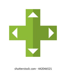 Control and button icon. Video game design. Vector graphic