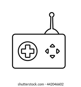 Control and button icon. Video game design. Vector graphic