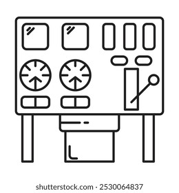 Control cabinet icon vector on white background