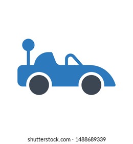 control car glyph colour vector icon