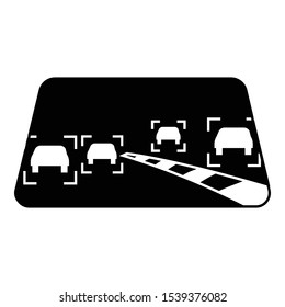 Control car navigation panel icon. Simple illustration of control car navigation panel vector icon for web design isolated on white background