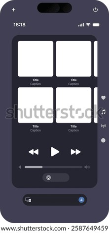 Control center icon isolated on background. Screen buttons symbol modern, simple, vector, icon for website design, mobile app, ui. Vector Illustration. apple iphone ios 26