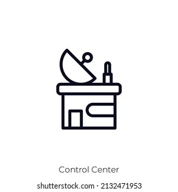 Control Center Icon. Outline Style Icon Design Isolated On White Background