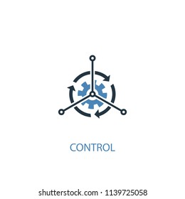 control concept 2 colored icon. Simple blue element illustration. control concept symbol design from management set. Can be used for web and mobile UI/UX