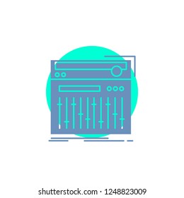 Control, controller, midi, studio, sound Glyph Icon.