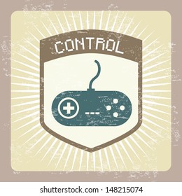 control design over vintage background vector illustration 