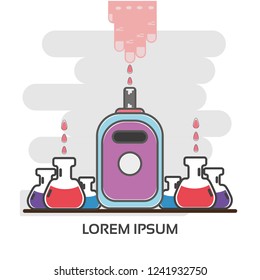 Control of diabetes. Using a blood glucose meter. Flat icon.