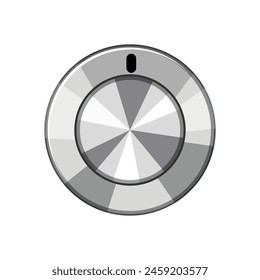 control dial knob cartoon. turn circle, regulator ui, circular radio control dial knob sign. isolated symbol vector illustration