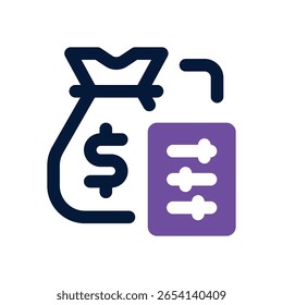 Icono de control de duotono. Icono de Vector elegante y moderno para Sitios web, App móviles, materiales de marketing y diseño corporativo. Totalmente escalable y listo para usar.