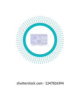 control, equalizer, equalization, sound, studio Glyph Icon. Vector isolated illustration