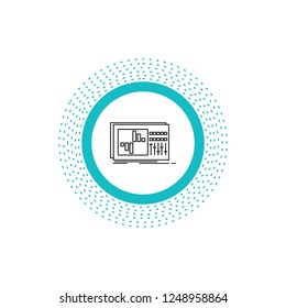 control, equalizer, equalization, sound, studio Line Icon. Vector isolated illustration