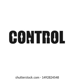 Control of Equalizer. Music Letter Icon and Symbol Vector Logo. Eps 10.