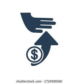 Control expenses.The cost of goods, services. Financial limit. Vector icon isolated on white background.