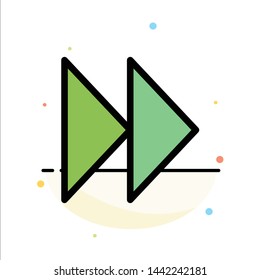 Control Fast, Forward, Media, Video Abstract Flat Color Icon Template