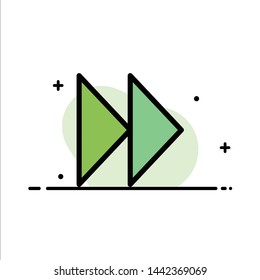 Control Fast, Forward, Media, Video  Business Flat Line Filled Icon Vector Banner Template