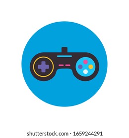 control flat block style icon design, Videogame play leisure gaming technology entertainment obsession digital and lifestyle theme Vector illustration