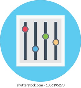 control flat circle with shadow icon