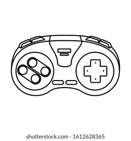 control game of nineties line style icon vector illustration design