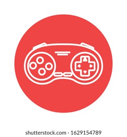 control game nineties style isolated icon vector illustration design