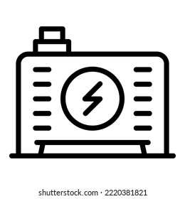 Control generator icon outline vector. Electric energy. Motor backup