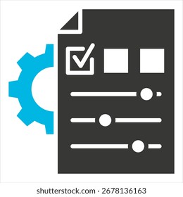 Control Glifo Azul Gris Ilustración de un solo icono