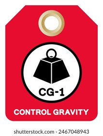 Control Gravity Tag Label Symbol Sign, Vector Illustration, Isolate On White Background. EPS10