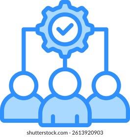 Control Group Icon Blue Color Vector Illustration