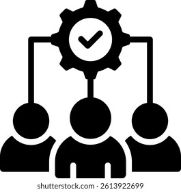 Control Group Icon Glyph Vector Illustration
