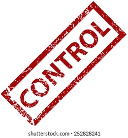 Control grunge rubber stamp on a white background. Vector illustration