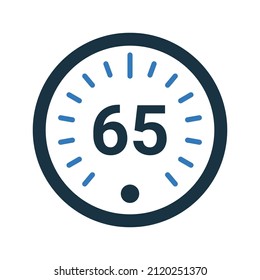 Control, hogar, icono de termostato. Diseño vectorial simple editable aislado en un fondo blanco.