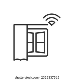 Control home window with wifi icon