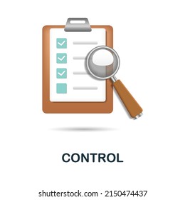 Control icon. 3d illustration from startup collection. Creative Control 3d icon for web design, templates, infographics and more