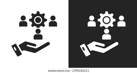 control Icon In Black And White Glyph Style