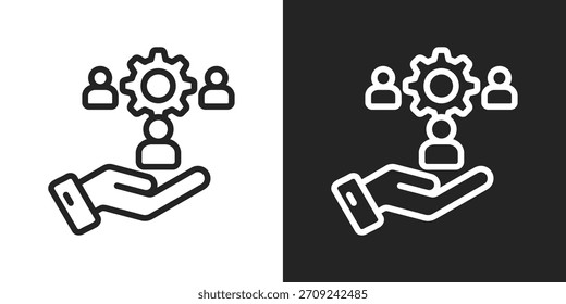 control Icon In Black And White Line Style