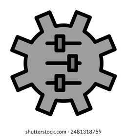 Control icon color or logo illustration outline black style	