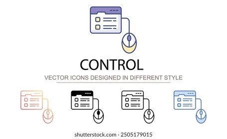 Diseño de icono de control con fondo blanco ilustración de stock