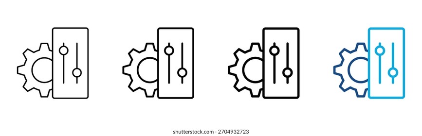 Steuerelement Symbol Andere Stilgliederung Kollektion Set Vektorgrafik
