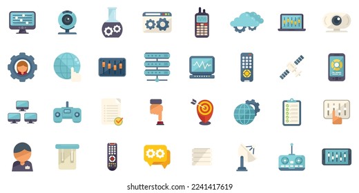 Control icon flat vector. Digital global. World center isolated