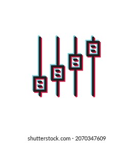 Icono de control con efecto de fallo