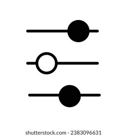 Kontrollsymbol einzeln auf weißem Hintergrund, Vektorgrafik.