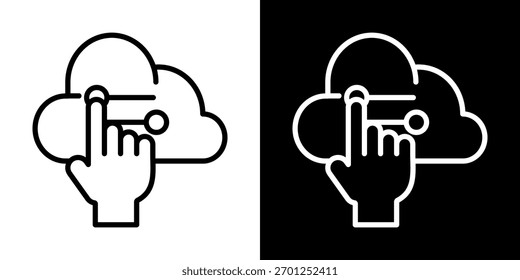 Control Icon Of Line Black And White Style Vector Illustration

