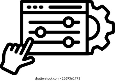 Control Icon Line Vector Illustration