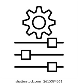 control icon in outline style vector illustration