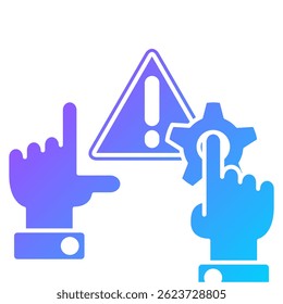 Control icon represented by Control symbol gradient style.