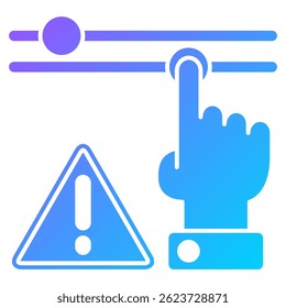 Control icon represented by Control symbol gradient style.