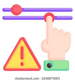 Control icon represented by Control symbol Flat style.