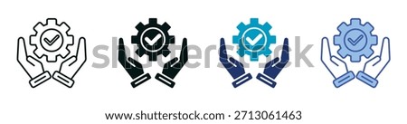 Control Icon Set Consisting of Multiple Styles Vector Illustration