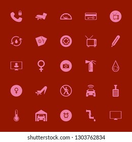 control icon set with temperature, piping and extinguisher vector illustration