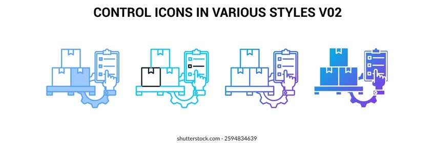 Control icon visualized simply Blue, Dualline, Gradient, Fill style.